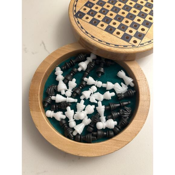 Wooden Mini Chess Box Set Imaginarium Signature Series Tournament Compliant - Picture 7 of 12